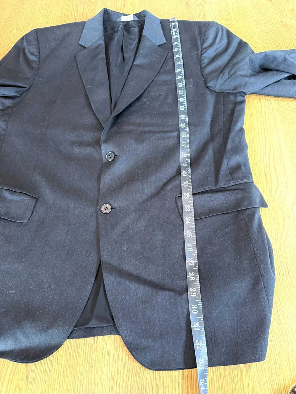 Jos A. Bank Travelers Black Suit Blazer 2 Button Wool Blend
